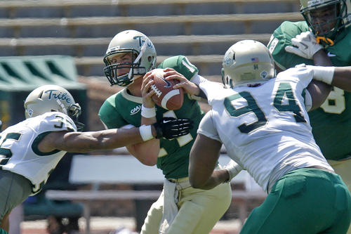 Christian Brumbaugh at the Tribe Spring Game