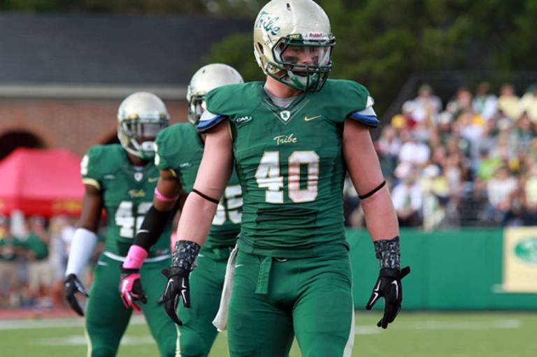 Linebacker Ian Haislip will see his role increase this season. (via tribeathletics.com by Bob Keroack)