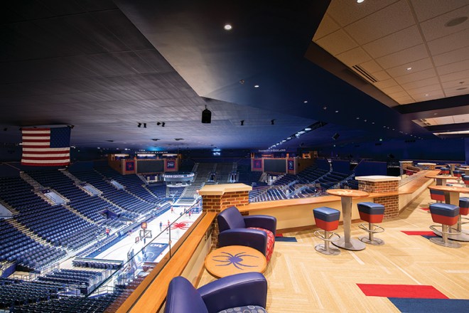 The University of Richmond's newly renovated Robins Arena features four hospitality suites