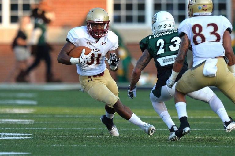 One of Elon's young guns, WR Jeremiah Bridges, will look to get on the board this weekend [photo: thetimesnews.com]