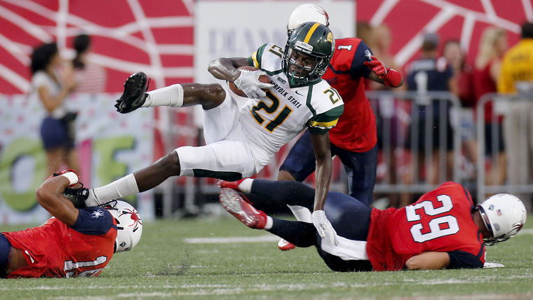 Norfolk State was shut out by a strong Richmond squad a week ago. [photo: Mark Gormus/Times-Dispatch]