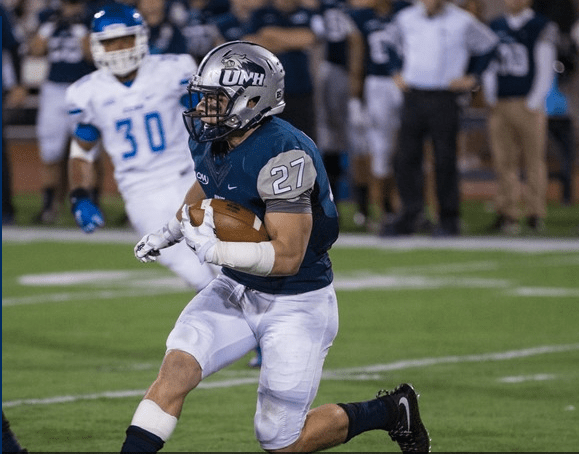 RB Dalton Crossan is in the midst of a career year. W&M's linebackers will need to plug the holes and stop the run on Saturday. [photo: unhwildcats.com]