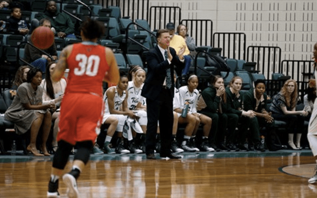 Coach Swanson has this Tribe Women's team on a roll, winning its last eight games [photo via tribeathletics.com]